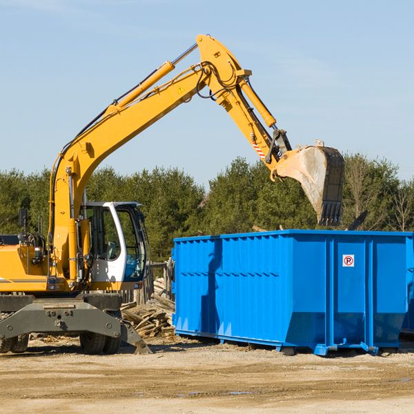 are there any restrictions on where a residential dumpster can be placed in Keene MI